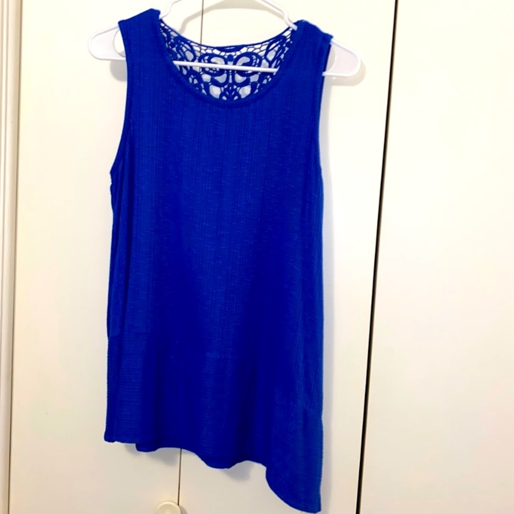 💙NWOT Apt.9 Laceback Asymmetrical Lace Back Top💙